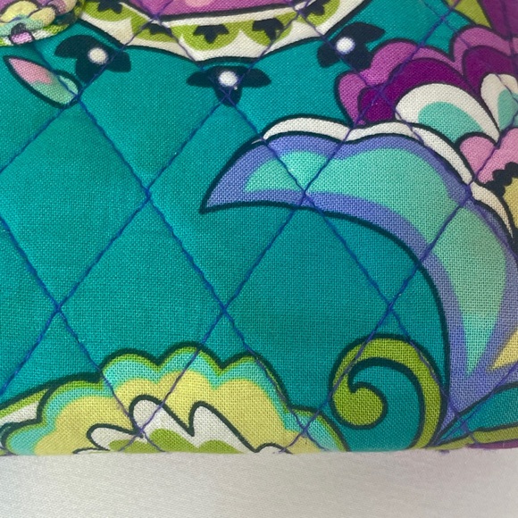 Vera Bradley Purple Paisley Floral Quilted Zip-Around Wallet - Picture 11 of 15